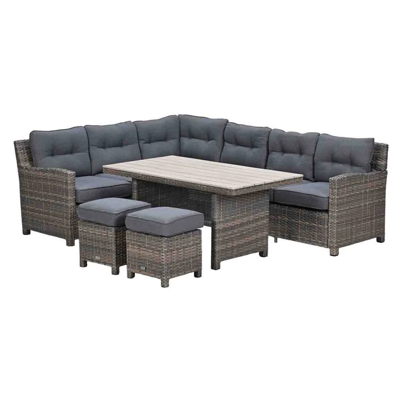 Garden Impressions Seagull lounge-diningset 5-delig links havana sand -