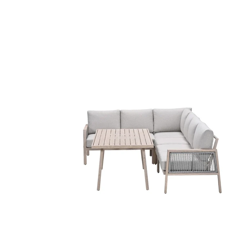 Garden Impressions Decala lounge-dining set 5-delig licht eikenlook sand desert sand
