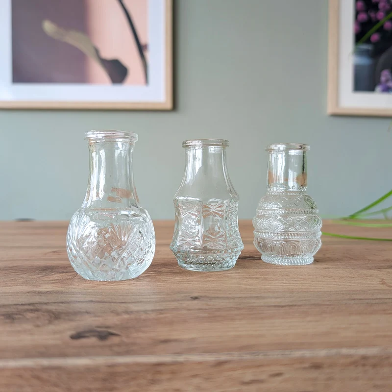 3 Vintage-Mini-Vasen