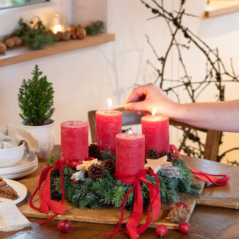 Adventskranz "Roter Zauber“