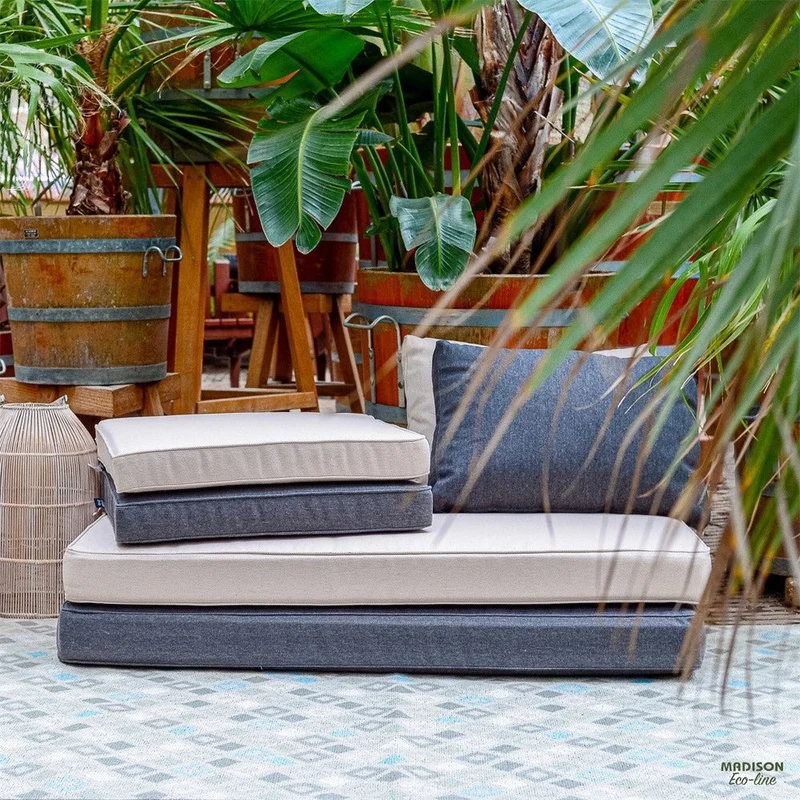 Madison lounge palletkussen Dark grey canvas Eco+ 120x80 cm