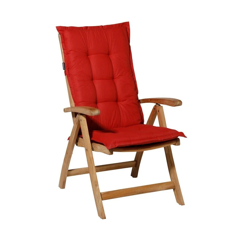 Madison stoelkussen hoge rug Basic red 123x50 cm