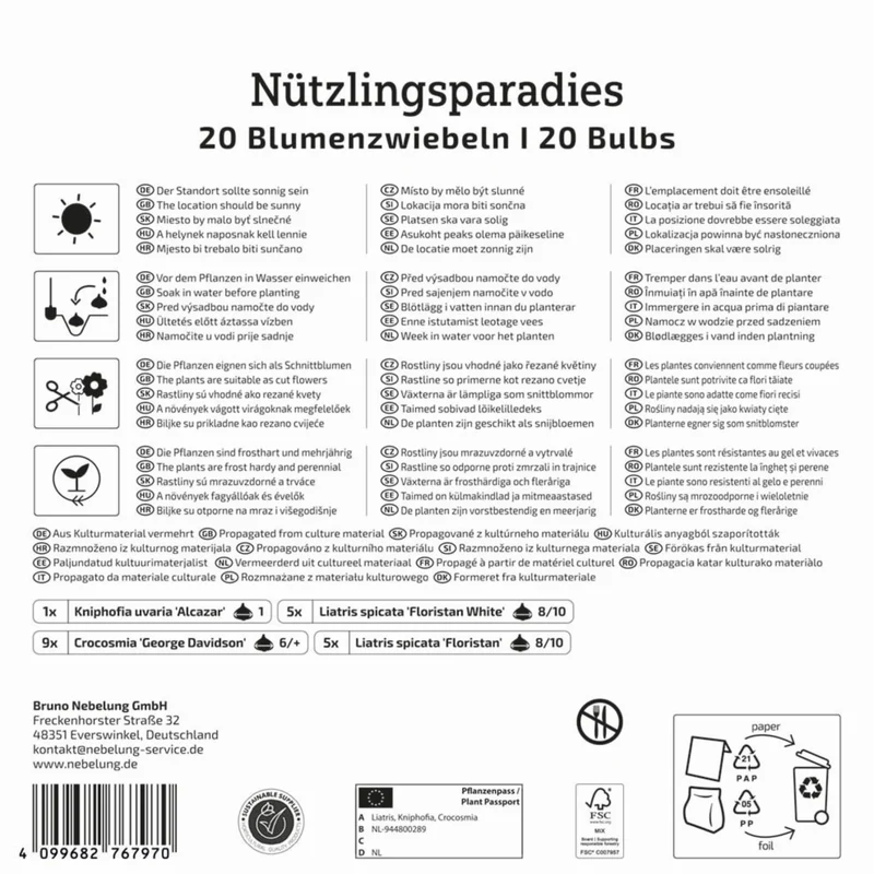 Kiepenkerl Blumenzwiebelmischung "Nützlingsparadies", Mega-Pack