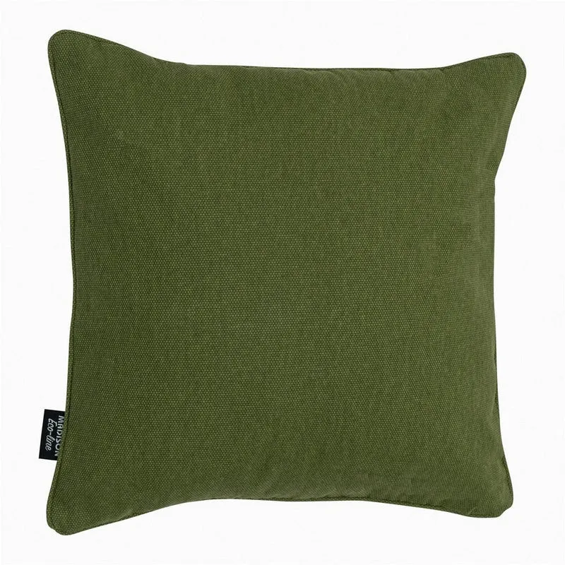 Madison sierkussen Moss green canvas eco+ 50x50 cm
