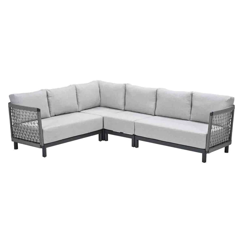 Ariano loungeset - 4-delig - carbon black - taupe - valley sand - Antraciet