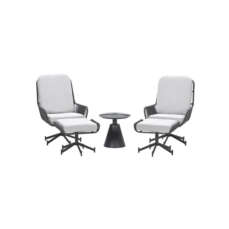 Zavala bijzettafel - diameter 50xH48 cm - carbon black