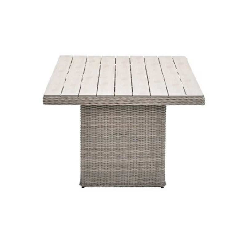 Tennessee lounge-dining tafel - 180x100 cm - vintage willow - light teak vironwood