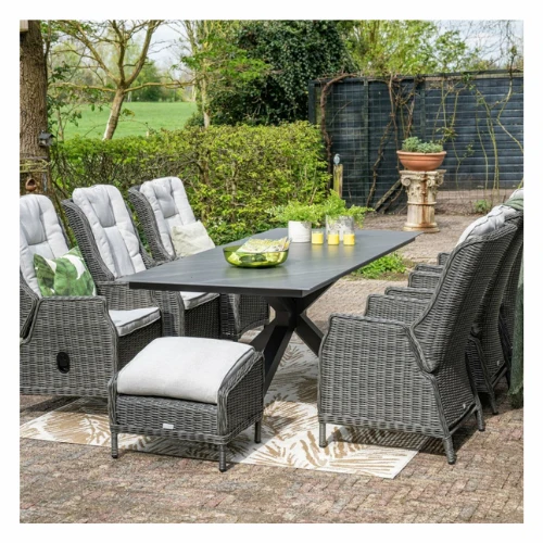 Garden Impressions Ireland Tuintafel Napoli grey - 240x100cm