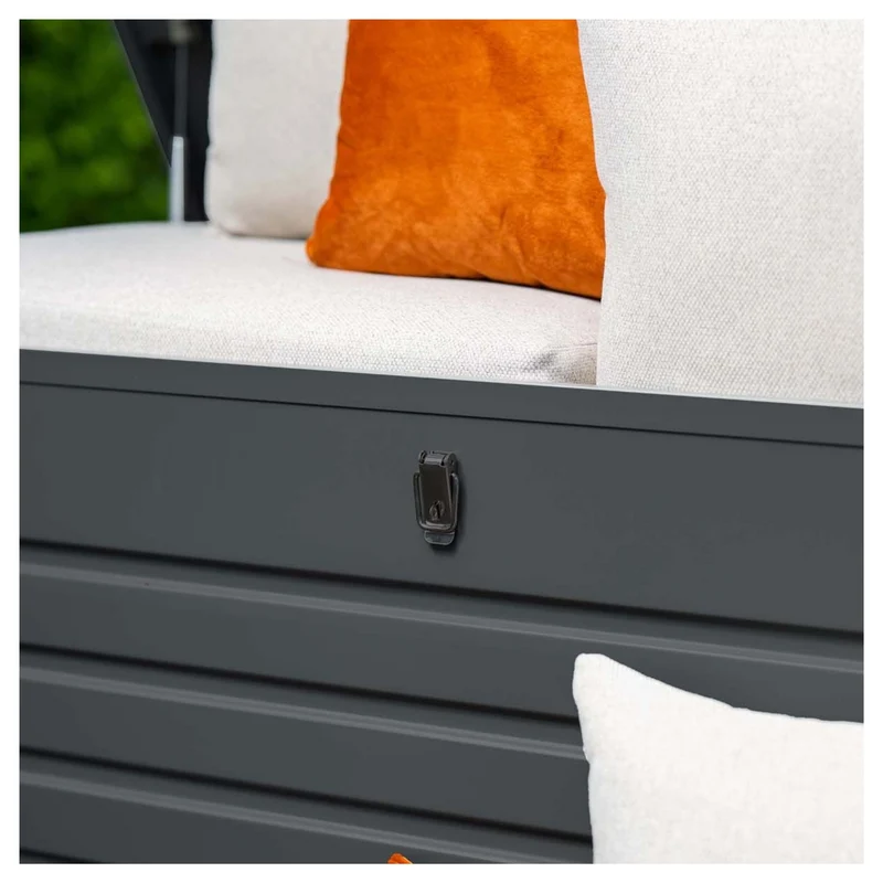 Cambridge kussenbox - aluminium - 155x97xH82,5 cm - carbon black