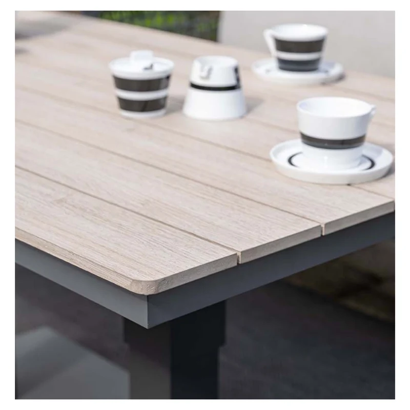 Cyprus tuintafel in hoogte verstelbaar 150x87cm aluminium polywood