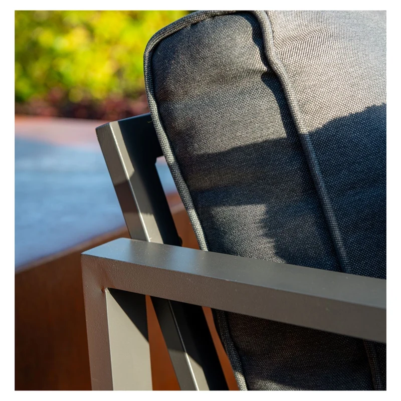 Springs loungeset - 4-delig - aluminium - carbon black - reflex black