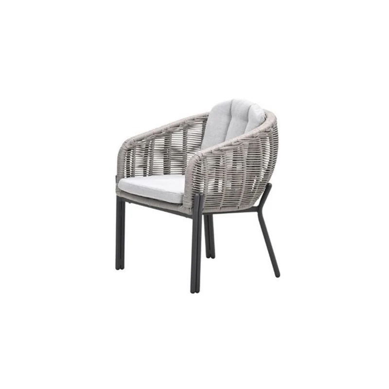 Fiji dining tuinstoel aluminium met rope - taupe