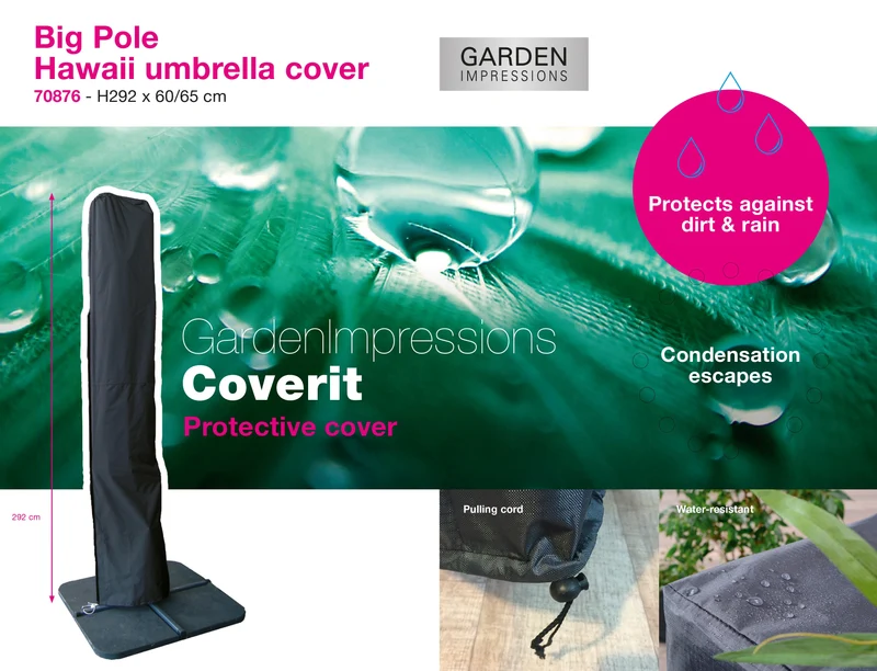 Garden Impressions Coverit Hawaii parasolhoes voor King & Big pole parasols 300x60/65 cm