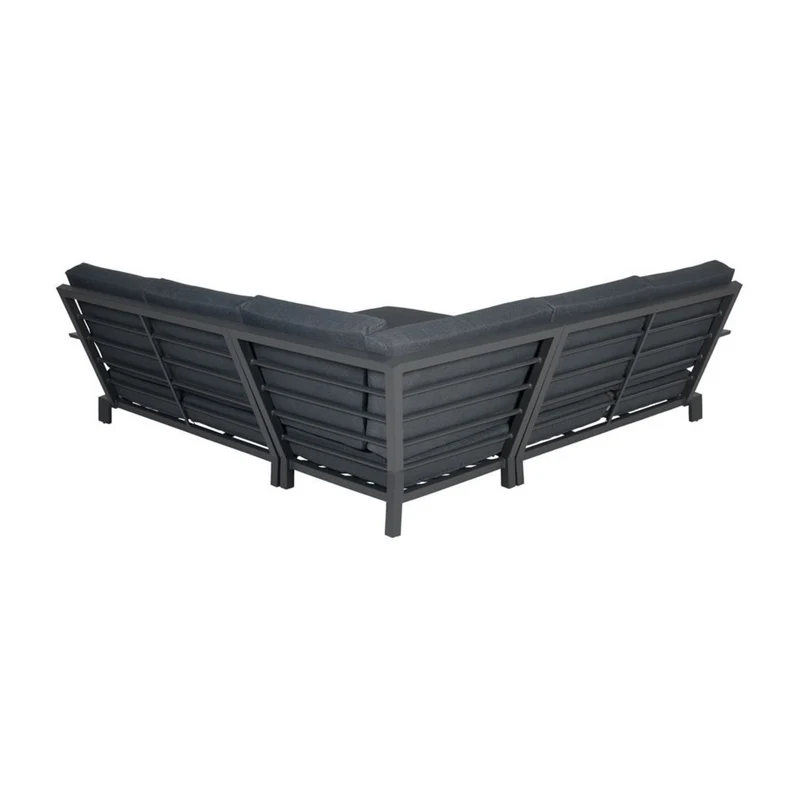Lincoln hoek loungeset - 4-delig - carbon black - reflex black