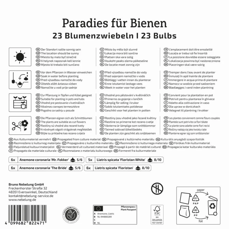 Kiepenkerl Blumenzwiebelmischung "Paradies für Bienen", Mega-Pack