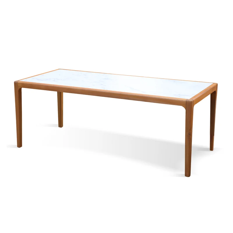 Arora Dining tuintafel teakhout met gesinterde steen