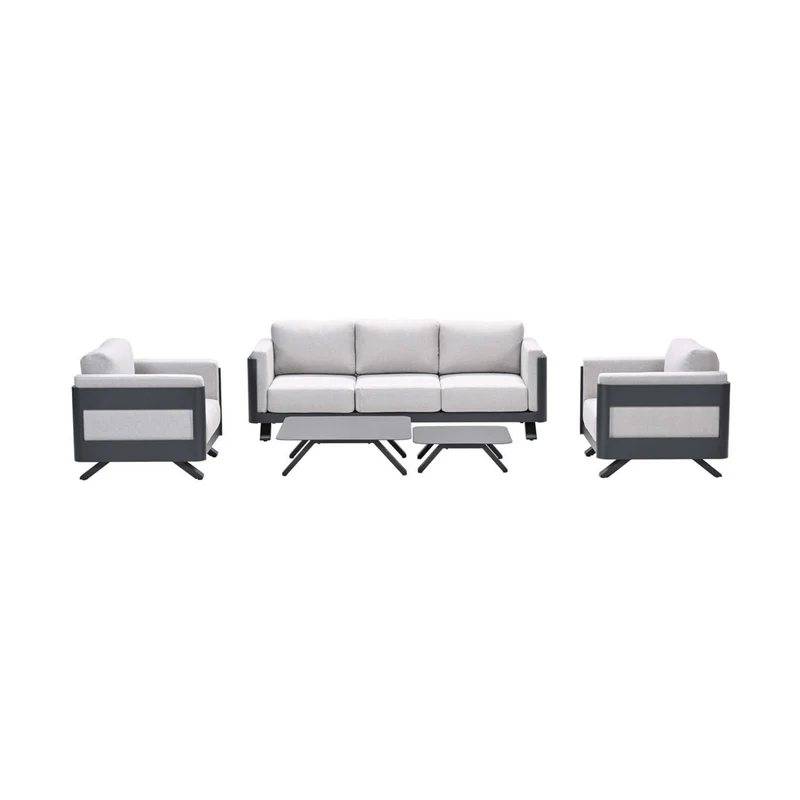 Realdo loungeset 5-delig - donker grijs