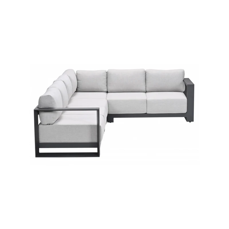 Levanto hoek loungeset - 3-delig - carbon black - valley sand