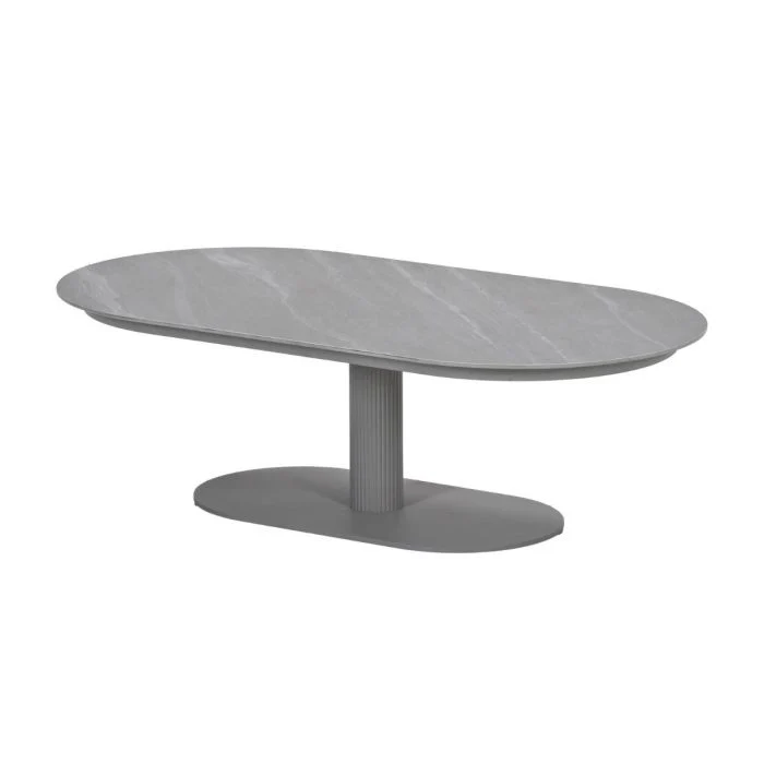 Garden Impressions Nice lounge tafel 130x70xH40 cm carbon black Centostone Napoli sand