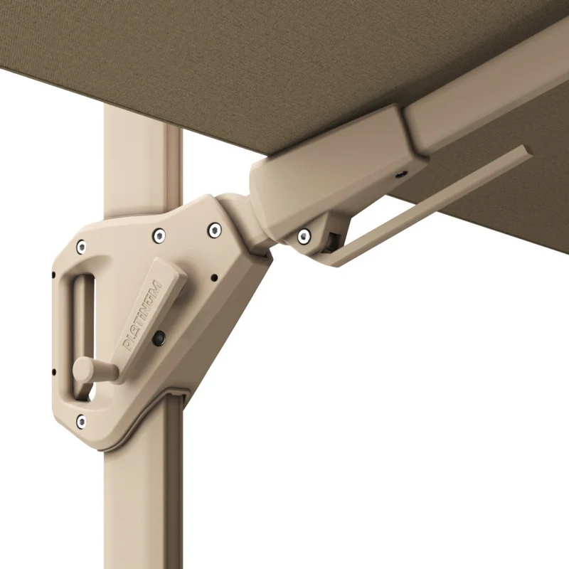 Platinum Sun & Shade zweefparasol Challenger T² Sandstone frame, 300x300 Champagne