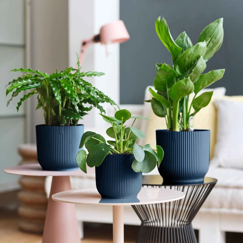 Elho Blumentopf Vibes Fold rund blau - Innentopf