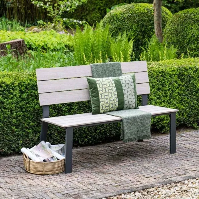 Garden Impressions Jondal parkbank carbon black light teak Vironwood