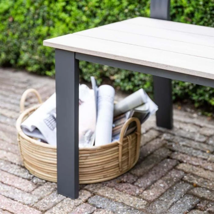 Garden Impressions Jondal parkbank carbon black light teak Vironwood