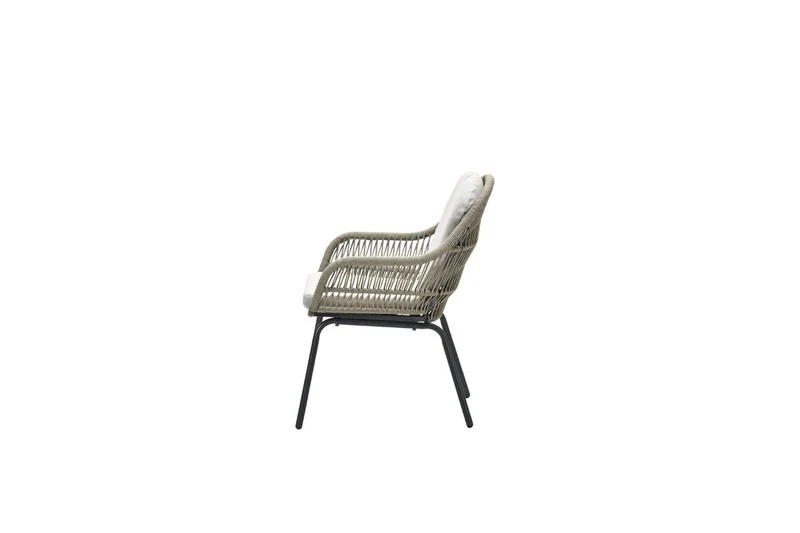 Garden Impressions Triton dining fauteuil carbon black rope dark sand desert sand