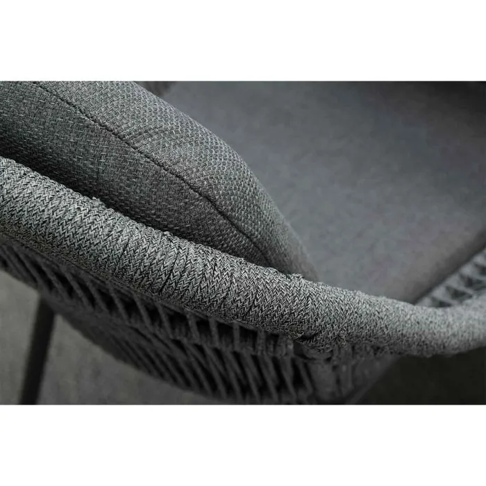 Garden Impressions Triton dining fauteuil carbon black -rope mid grey mystic grey