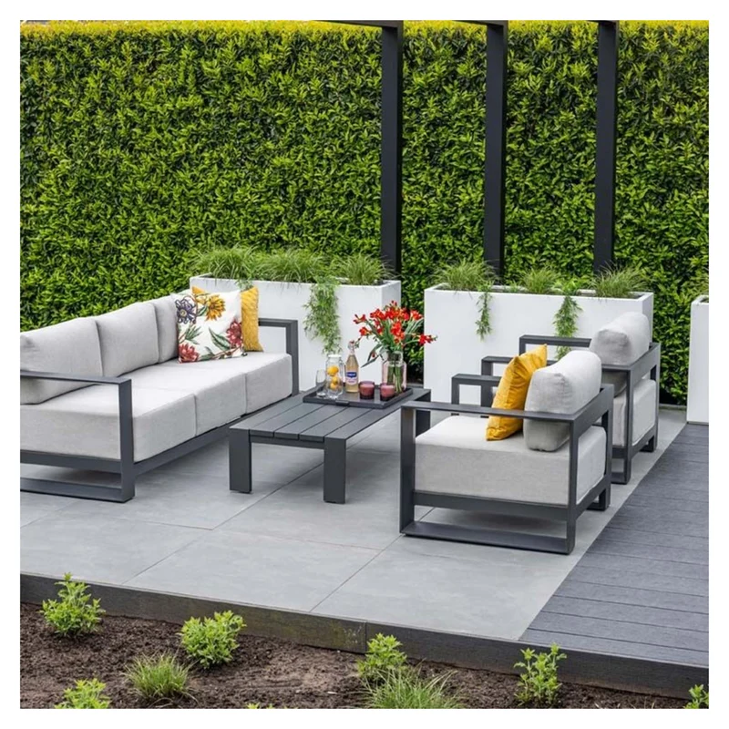 Garden impressions Levanto lounge stoel - Carbon black/valley sand
