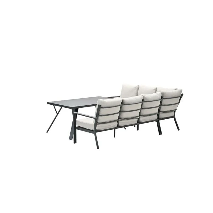 Garden Impressions Sergio lounge-diningset 3-delig links carbon black desert sand