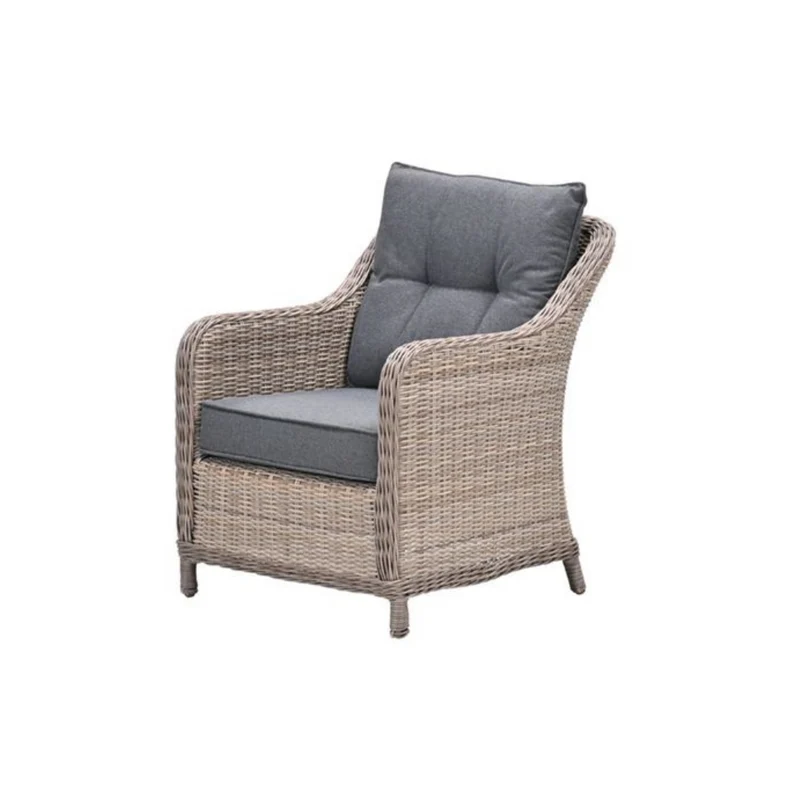 Garden Impressions Milwaukee lounge tuinstoel wicker grijs