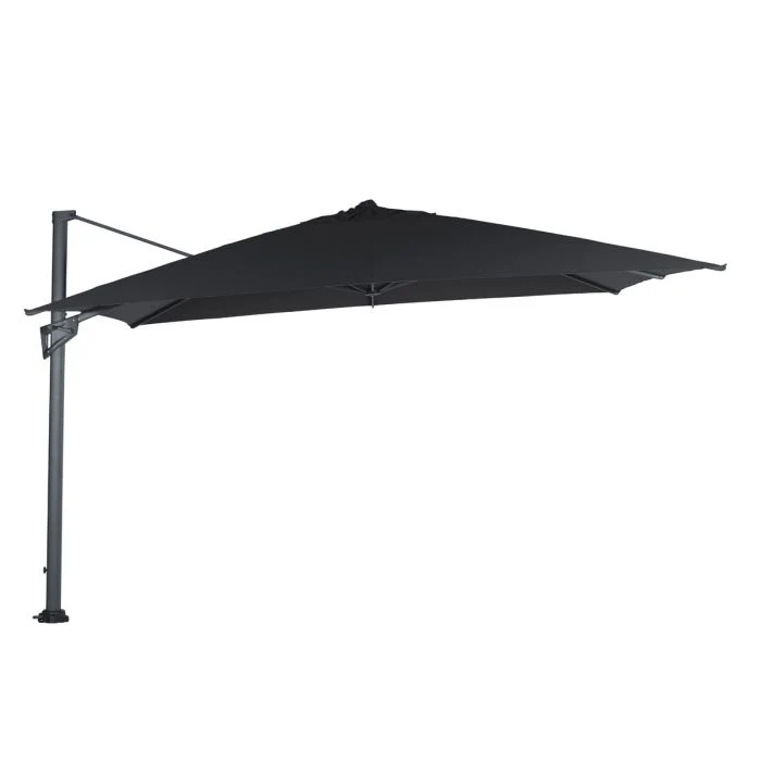 Garden Impressions Hawaii King pole zweefparasol 400x400 cm carbon black sand