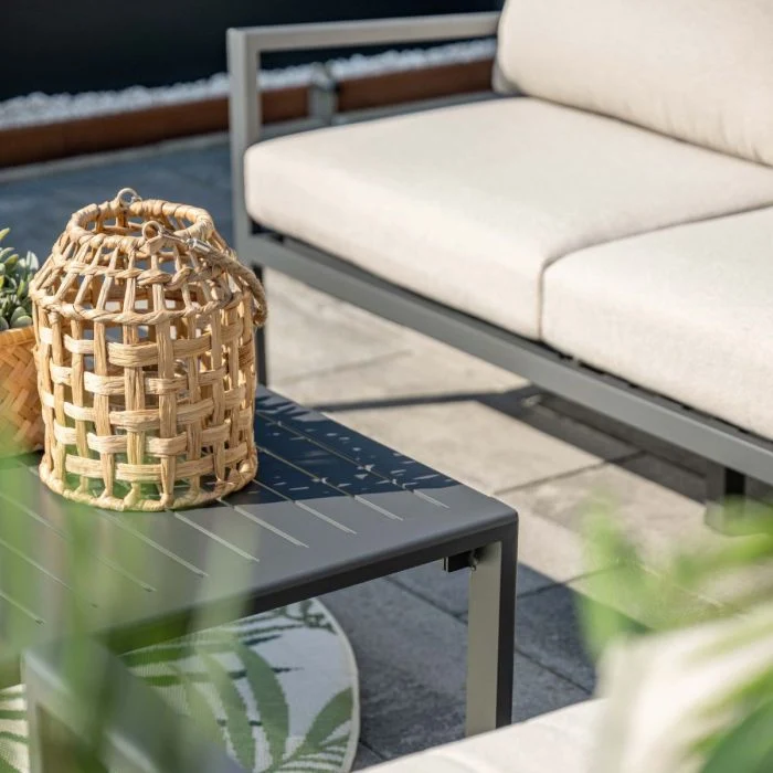 Garden Impressions Lexington loungeset 4-delig rechts carbon black desert sand