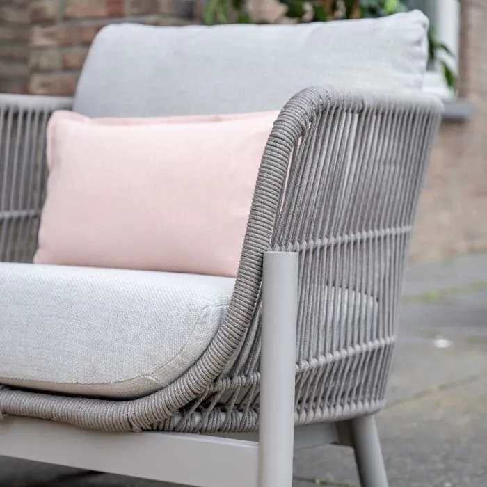 Garden Impressions Catanzaro loungeset 3-delig taupe rope grijs zand valley sand