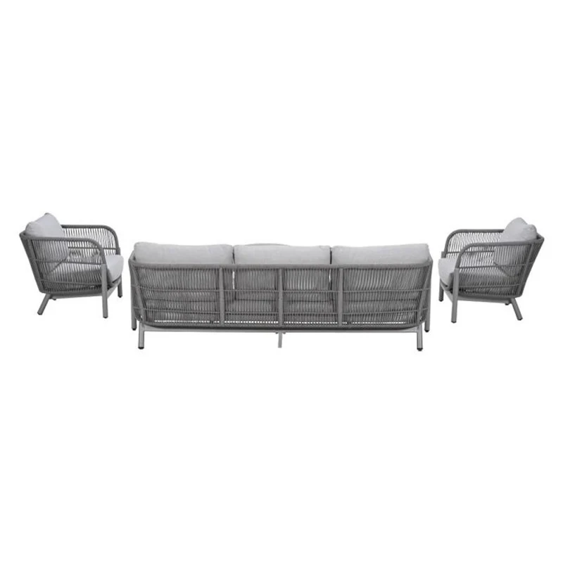 Garden Impressions Catanzaro loungeset 3-delig taupe rope grijs zand valley sand