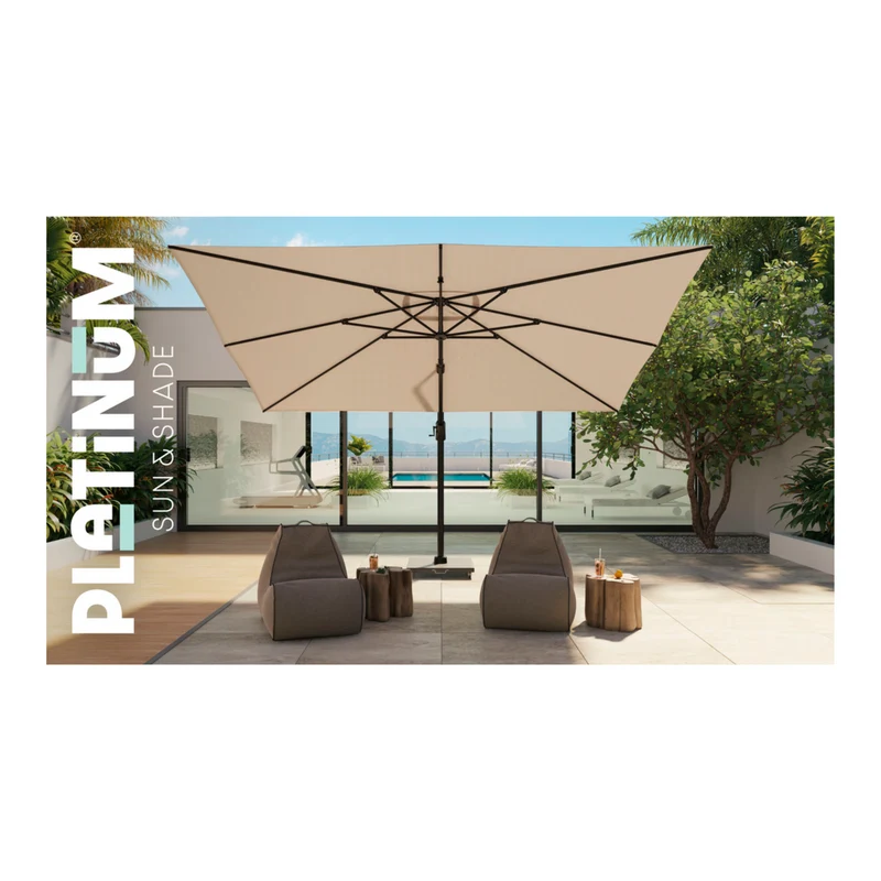 Platinum Sun & Shade zweefparasol Challenger T¹ 400x300 Manhattan.