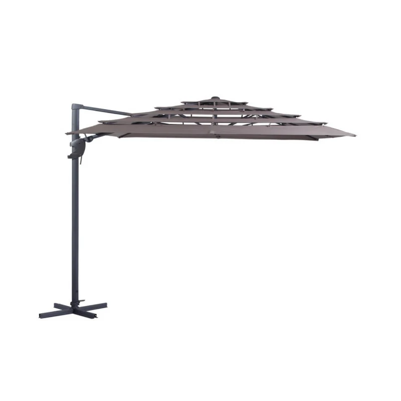 Madison zweefparasol Monaco open air 300x300cm PE taupe