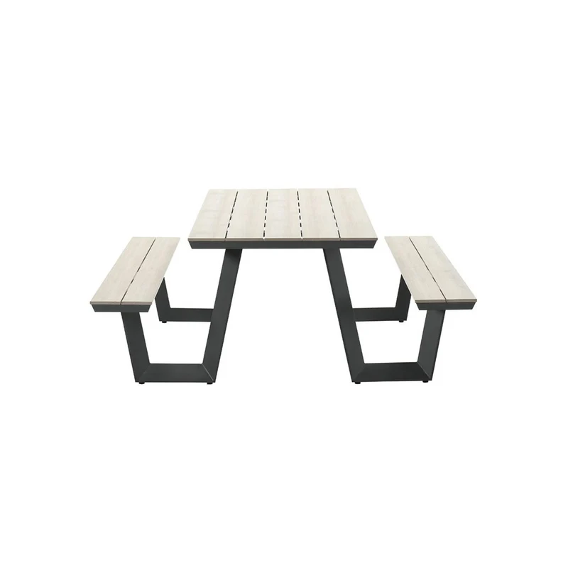 Bell picknick set - 200x178 cm - carbon black - light teak vironwood