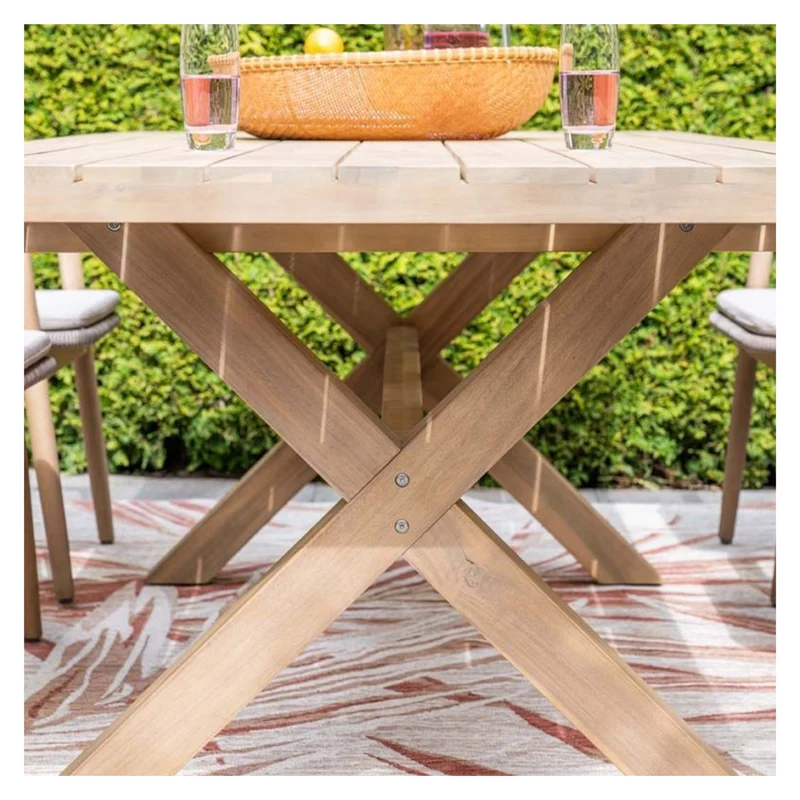 Garden Impressions Urania Tuintafel - 220x100 cm - acaciahout met white wash