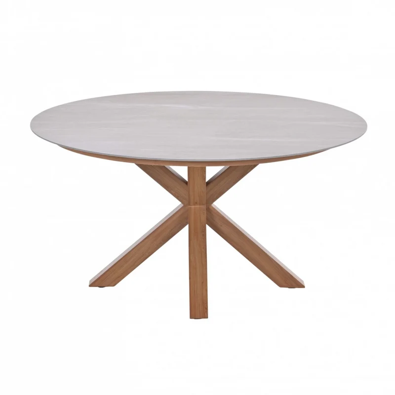Garden Impressions - Ronde tuintafel - Lowland - Ø150 cm - light teaklook