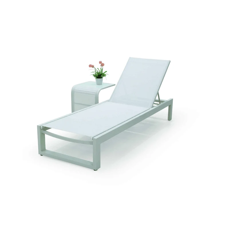 Boender Outdoor ligbed tuin textileen met tafel wit