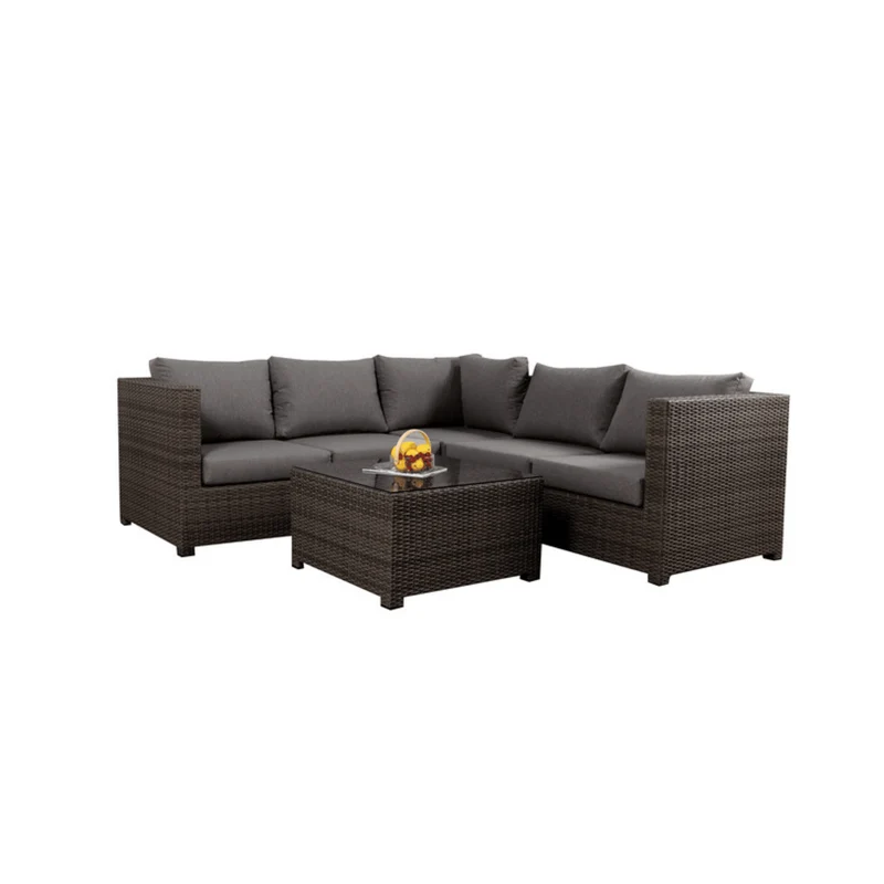 Boender Outdoor Autumn Hoek loungeset rotan donkerbruin