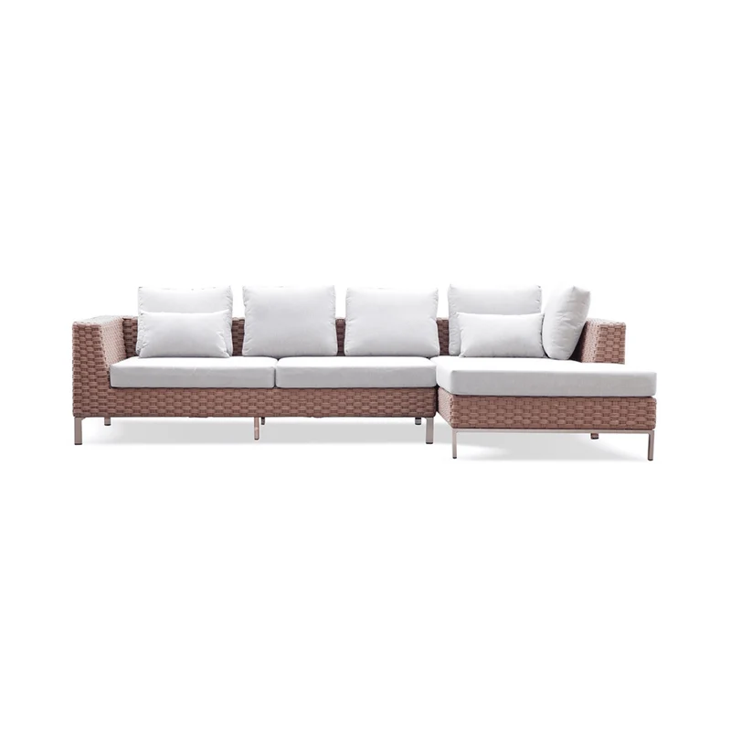 Boender Outdoor Rotan loungeset met tafel Mahoniebruin