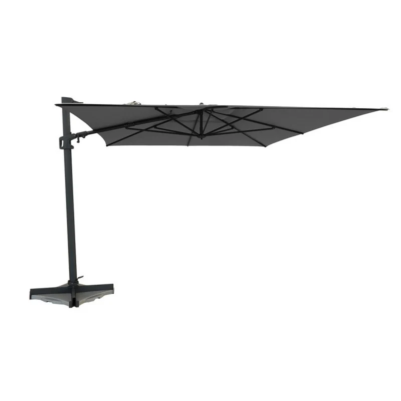 Madison zweefparasol Malta 300x400cm vierkant grijs