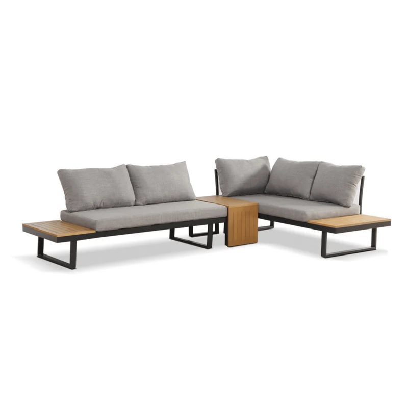 Romano Loungeset aluminium - verstelbaar- hoekbank