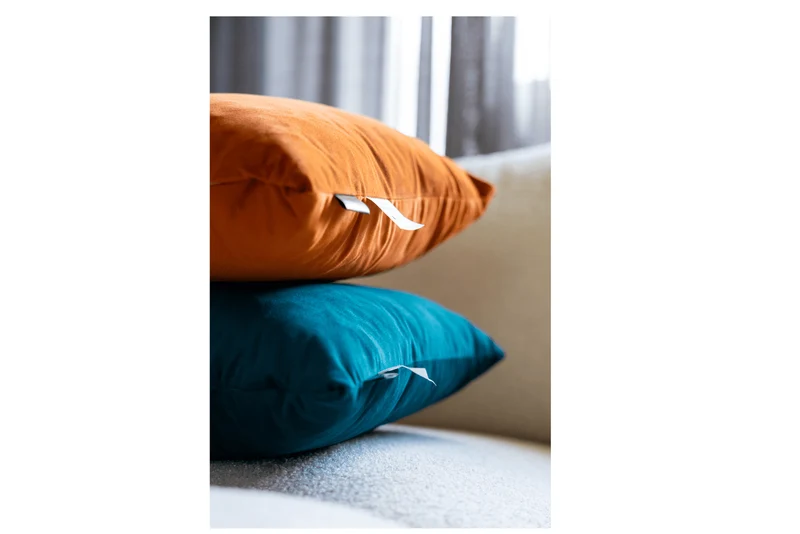 Sierkussens van 2 stuks - 45x45cm – velvet – Burnt oranje