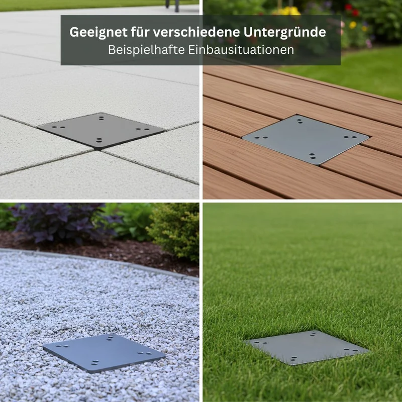 Bodenhülse zum Einbetonieren für Sonnenschirme