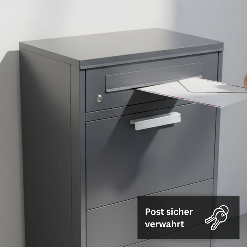 Paketbriefkasten für Briefe & Pakete Anthrazit