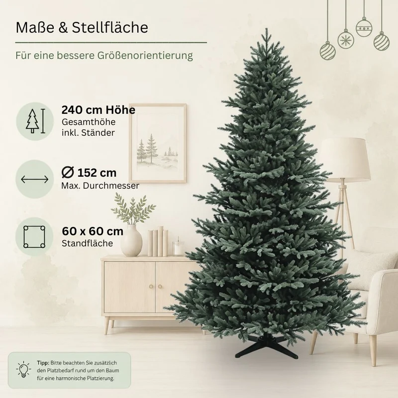 "Nordmann Classic" 240 cm Weihnachtsbaum PE 1418